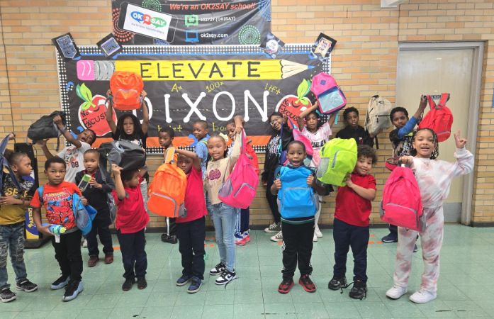  Students with backpacks who were high scorers in reading and math